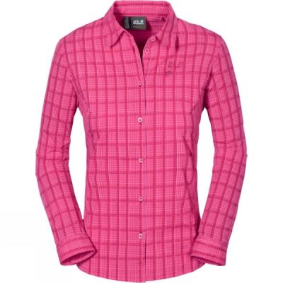 Camisa Jack Wolfskin Centaura Flex Mujer - Rosas - Chile QHL214380